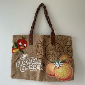 2018 Epcot Flower & Garden Burlap Tote